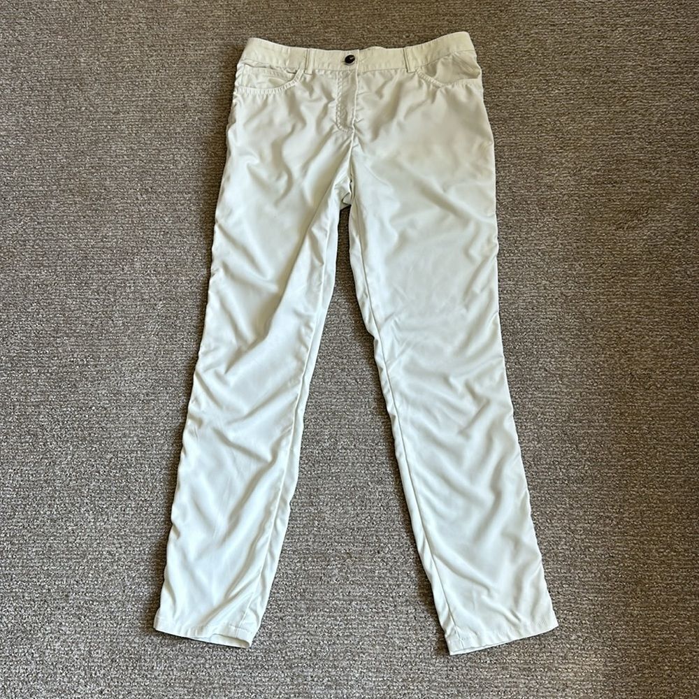 ESCADA Manresa Straight Leg Slight Taper Ivory Pants Sz 34 US 4